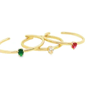 CZ Teardrop Bangle Bracelet