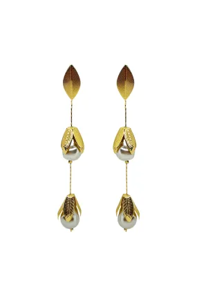 Deco Pearl Drops - Pearl and Gold