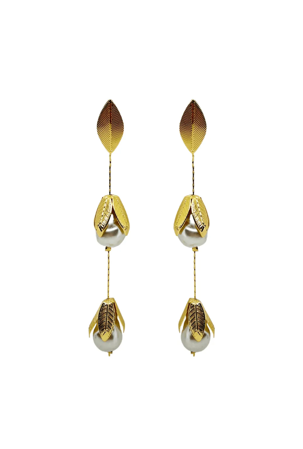 Deco Pearl Drops - Pearl and Gold