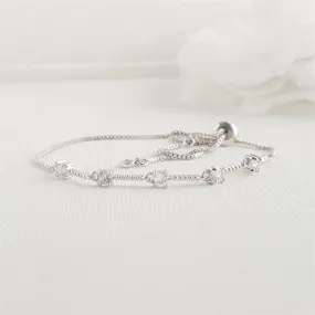 Delicate Silver Wedding Bracelets for Brides & Bridesmaids- Ginger