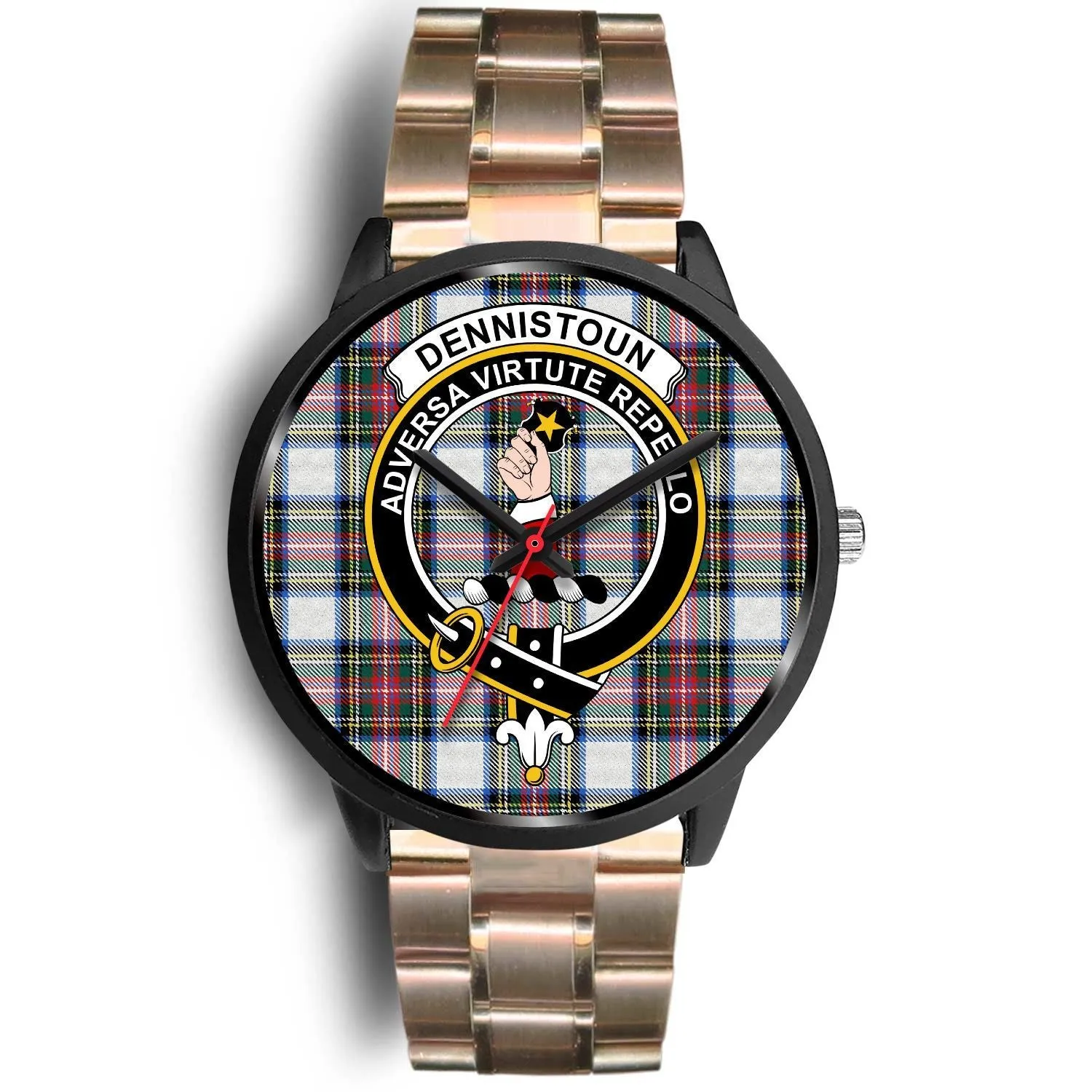 Dennistoun Clan Badge Tartan Black Watch