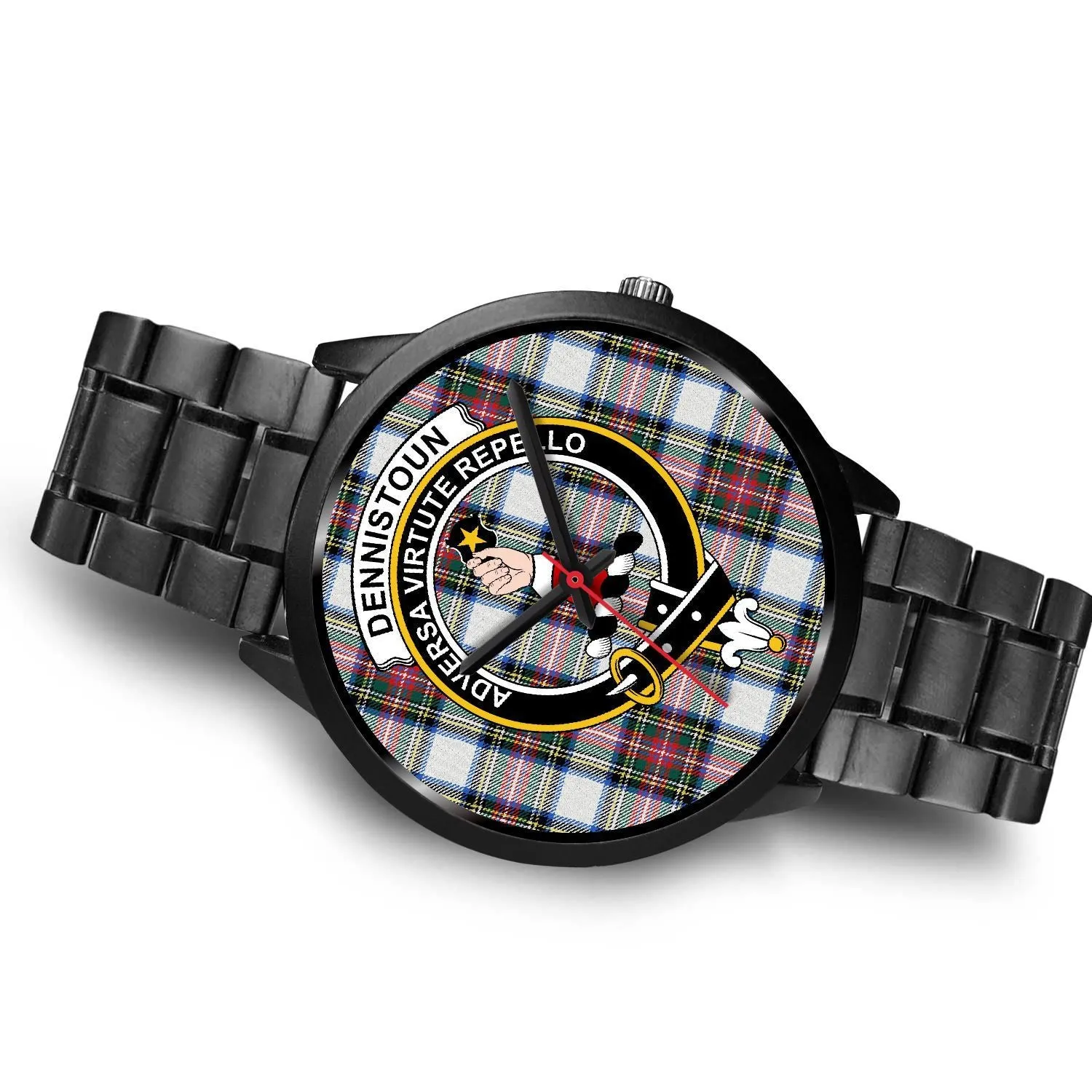 Dennistoun Clan Badge Tartan Black Watch