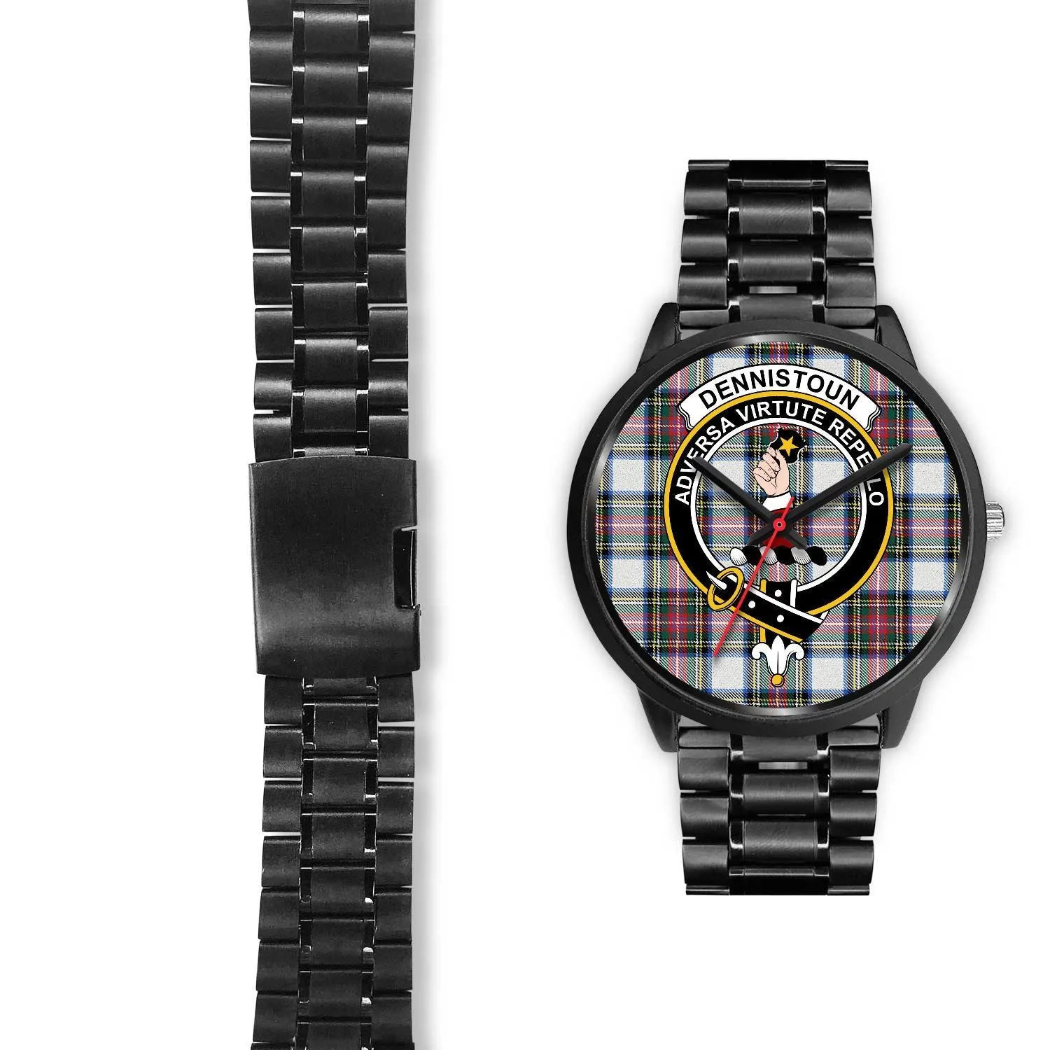 Dennistoun Clan Badge Tartan Black Watch