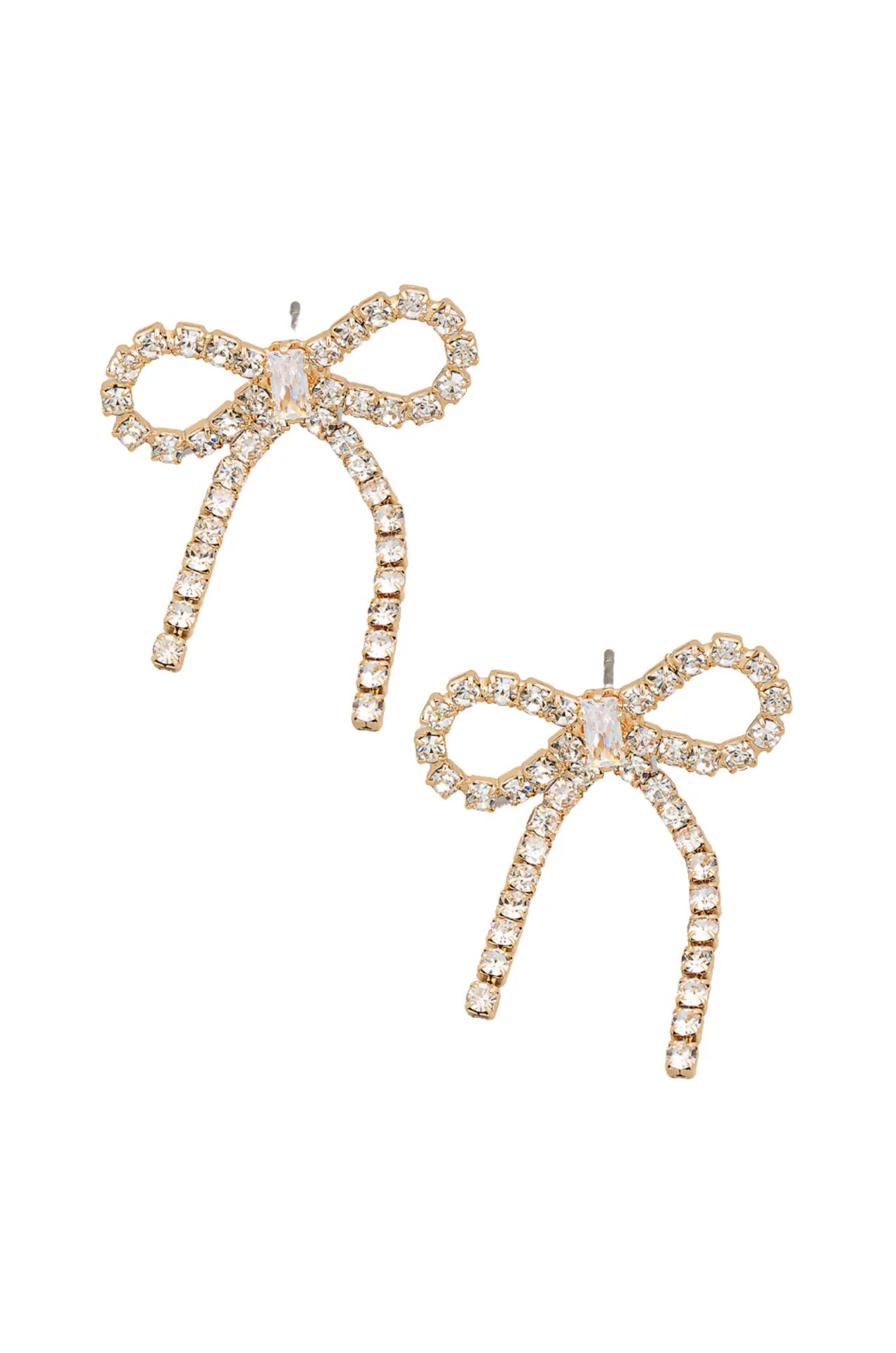 Diamond Bow Earrings