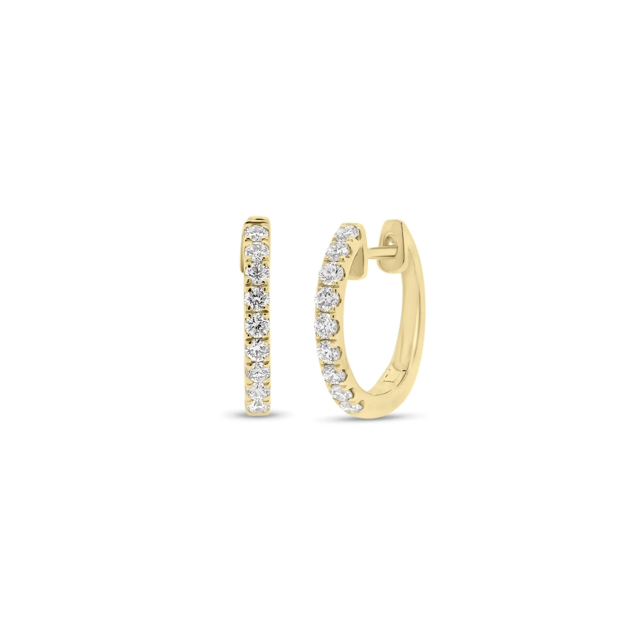 Diamond Classic Huggie Earrings