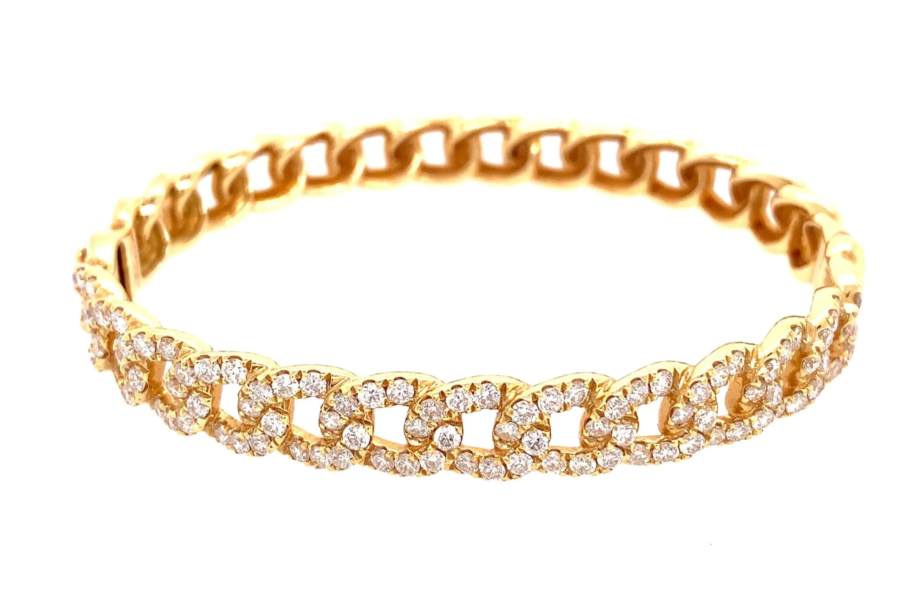 Diamond Curb Link Bangle