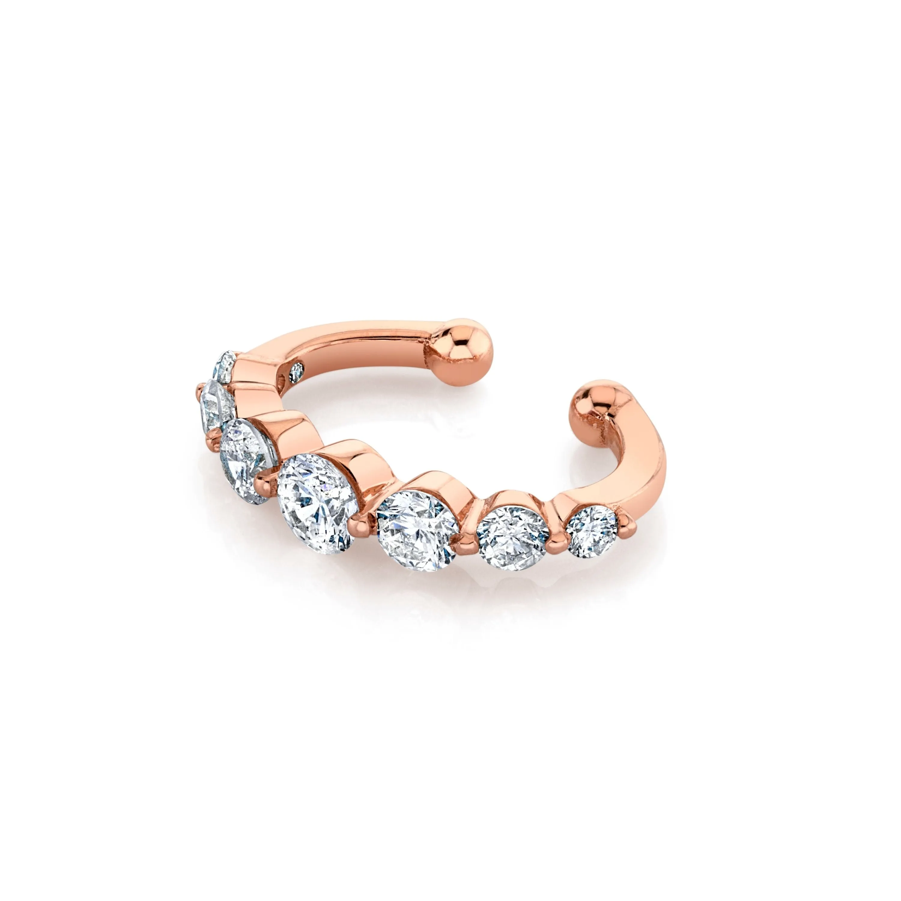 DIAMOND GRADUAL ROUND EAR CUFF