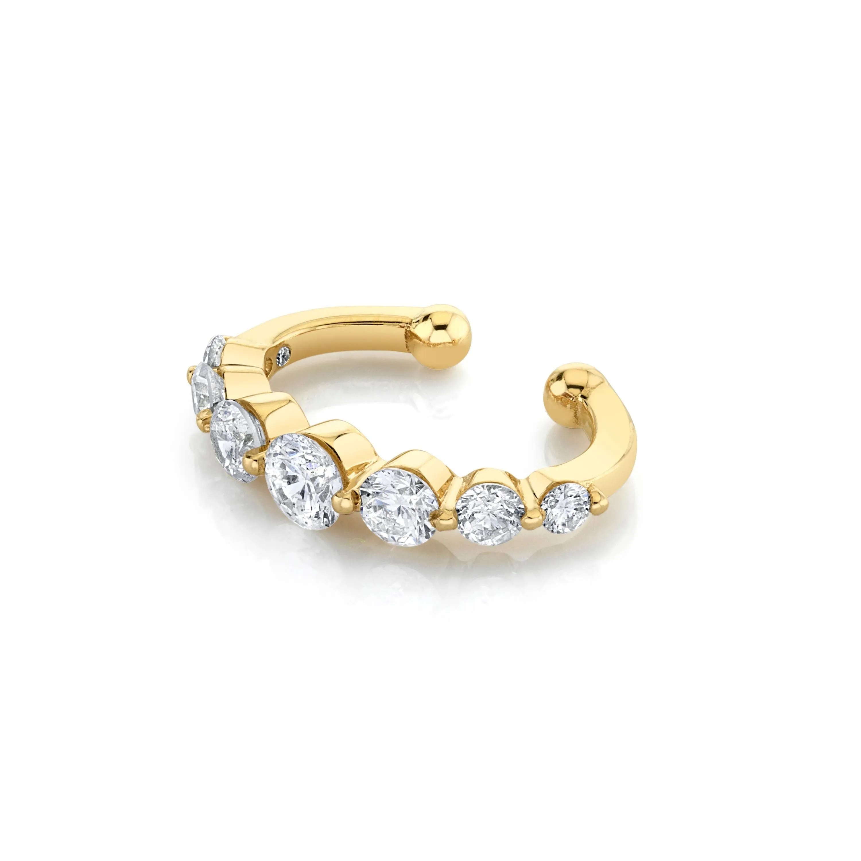 DIAMOND GRADUAL ROUND EAR CUFF