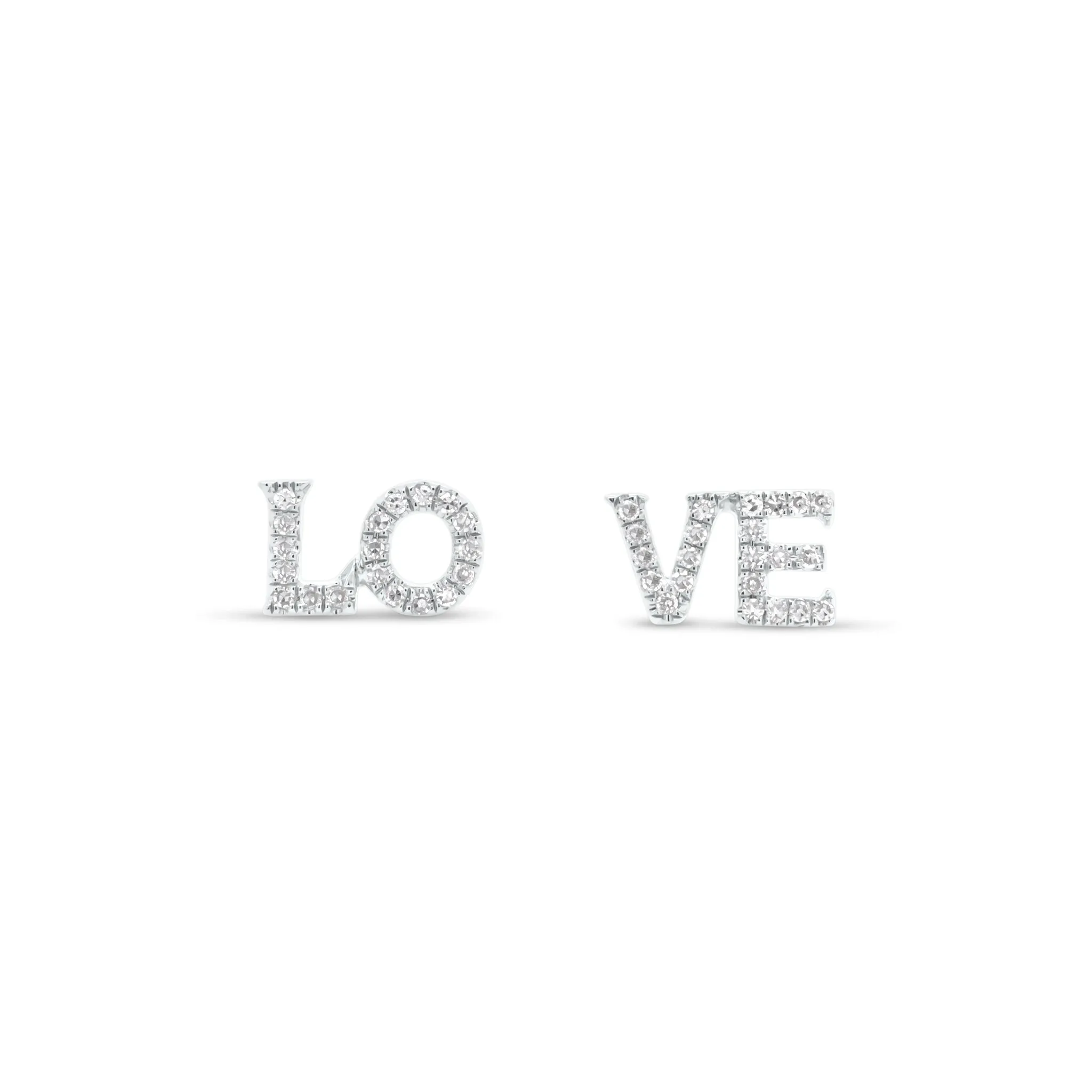 Diamond “LOVE” Stud Earrings