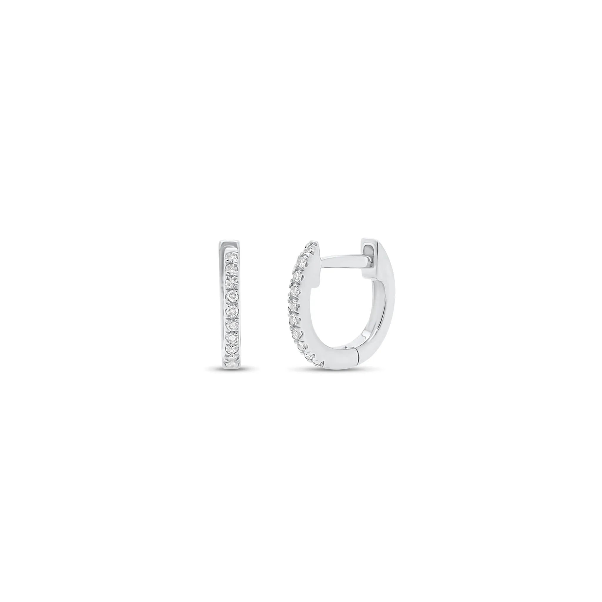 Diamond Petite Classic Huggie Earrings