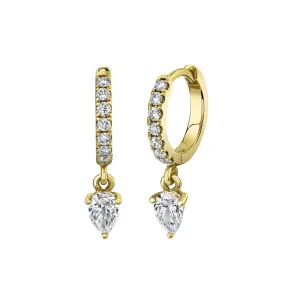 Diamond Water Drop Goddess Hoops | Ready to Ship