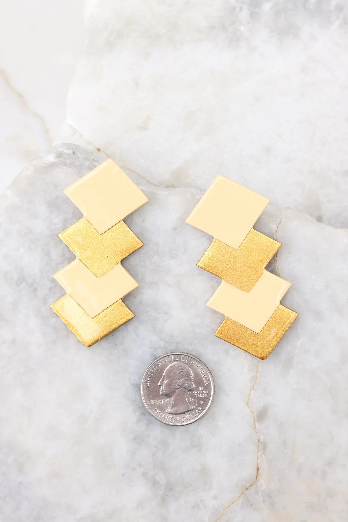 Different Time Zone Gold Earrings