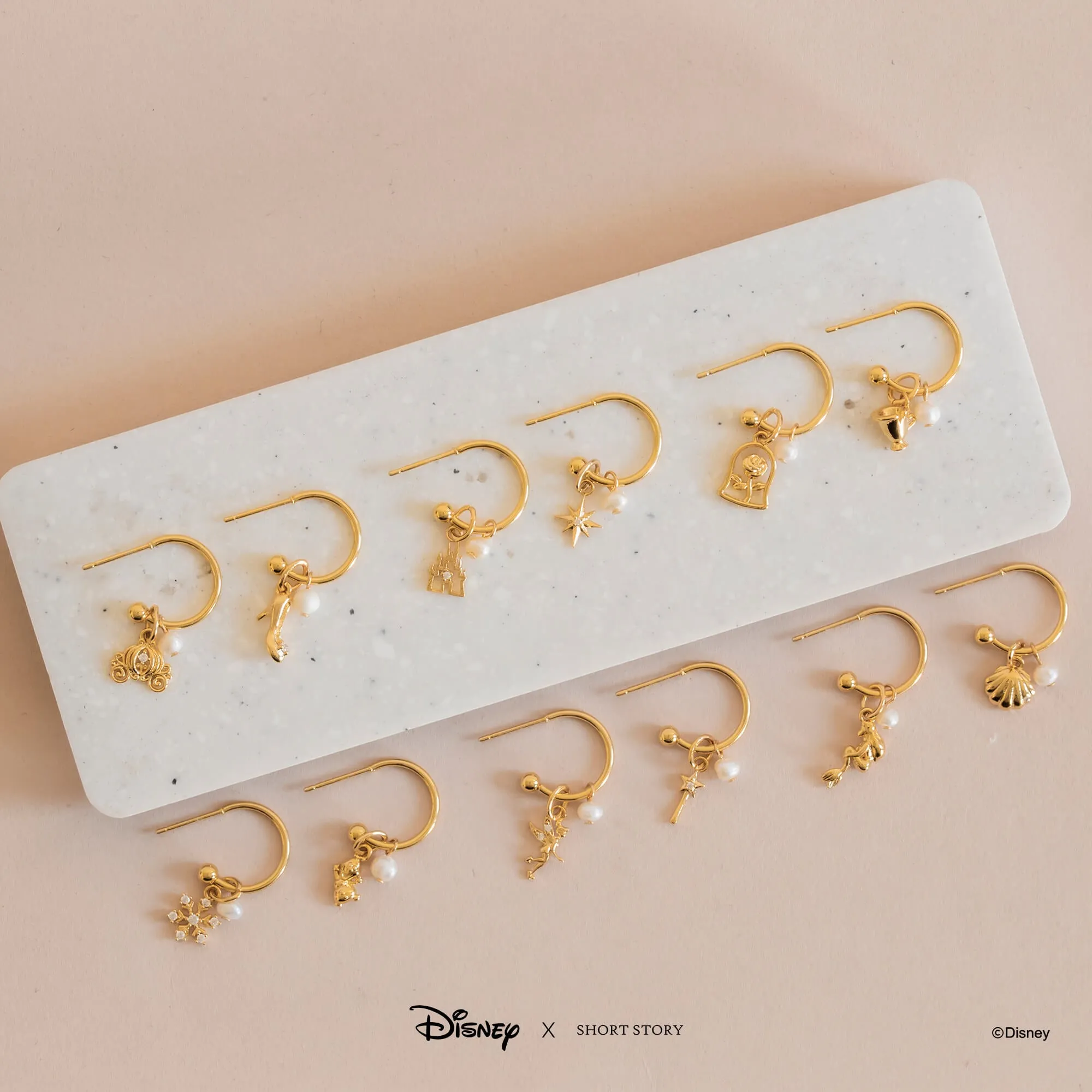 Disney Hoop Earring Beauty and the Beast