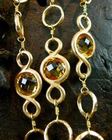 Dominique Cohen 18K Yellow Gold and Citrine Capri Necklace