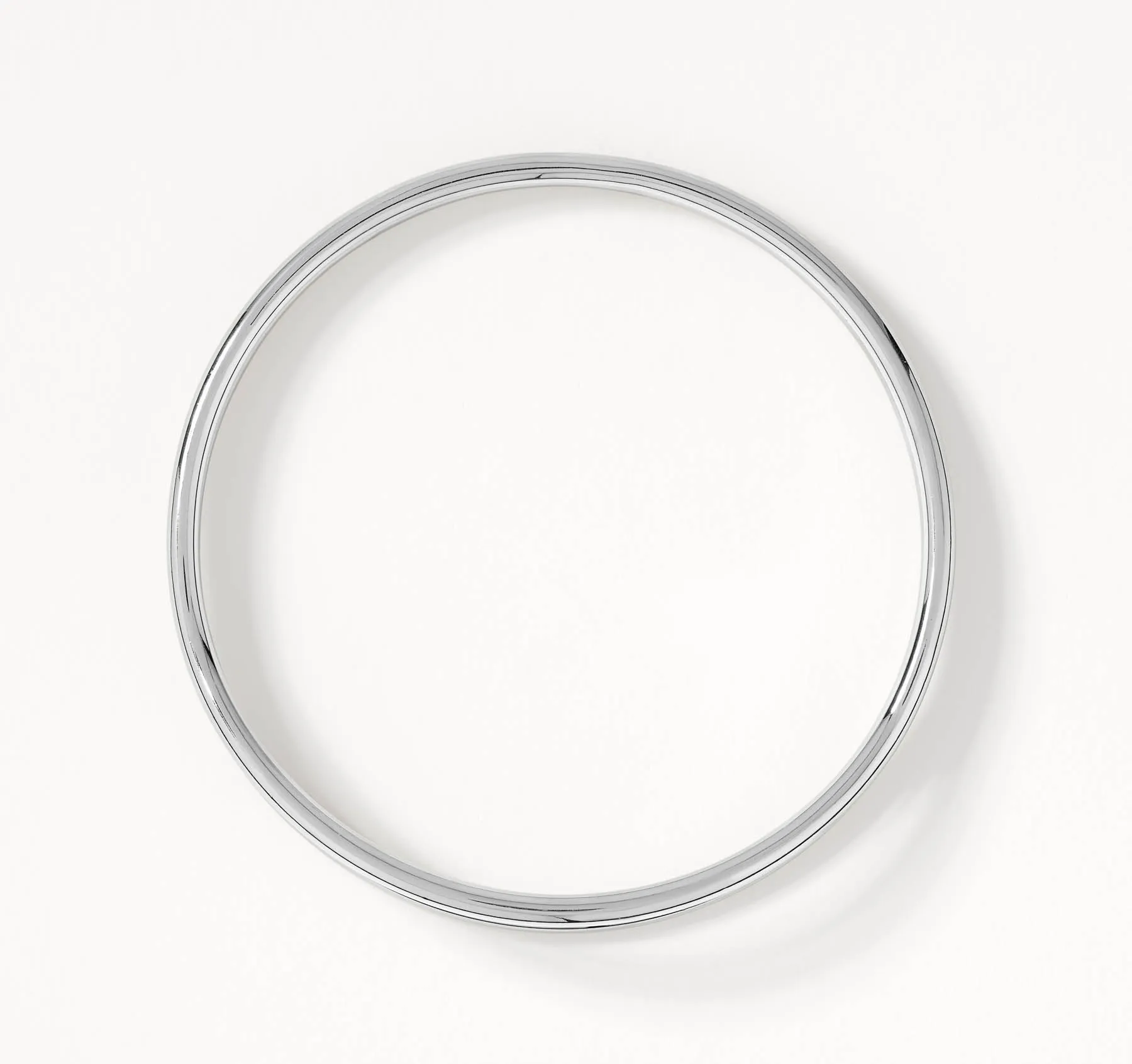 Double Band Split Bangle in Silver