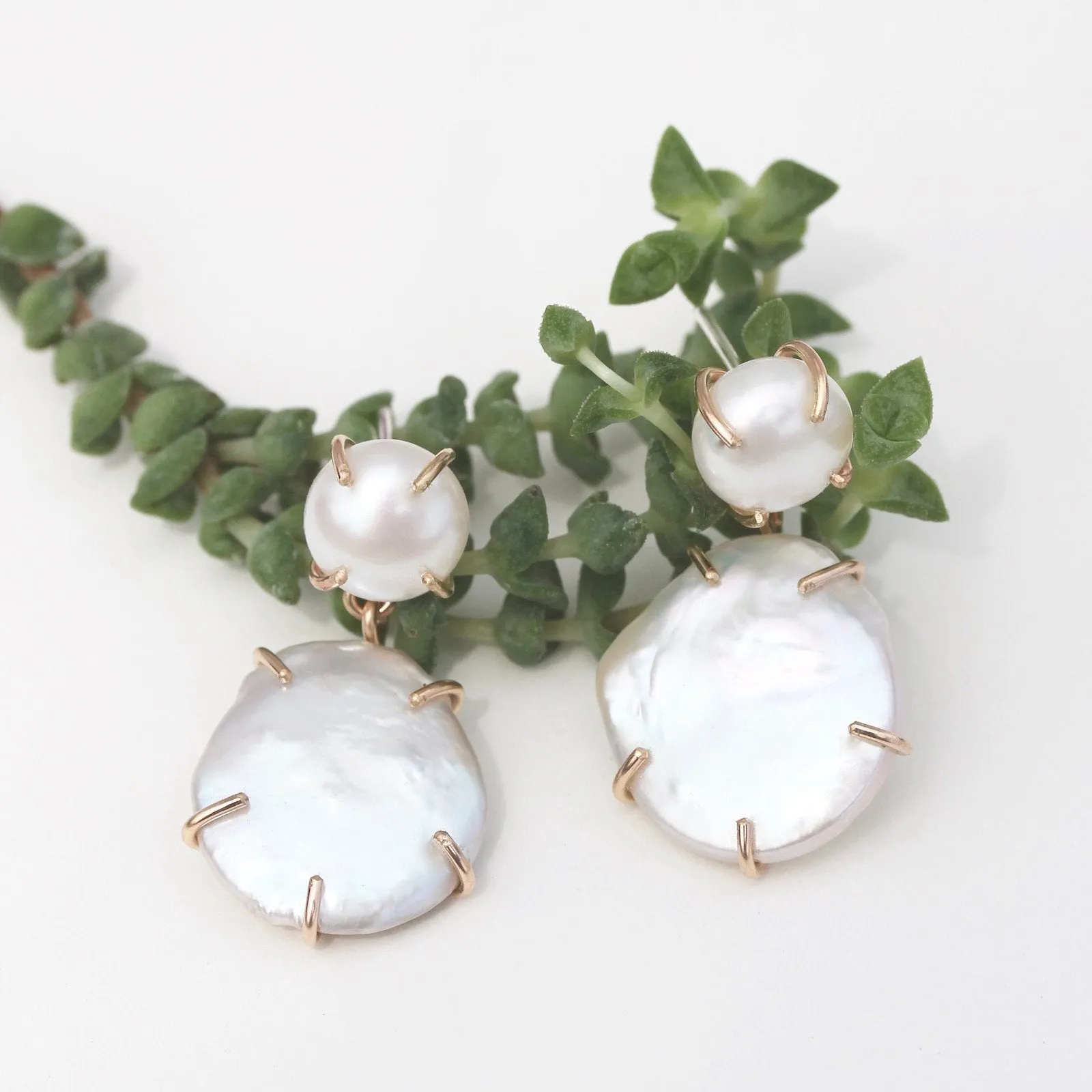 Double Drop Pearl Earrings