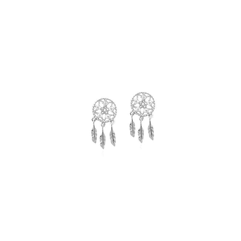 Dreamcatcher Cubic Zirconia Earrings