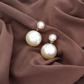 Earrings Charm Jewelry Big Pearl Korean Style #ET211