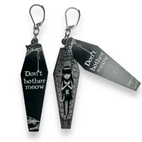 Emily The Strange® Don't Bother Meow Coffin Hook Earrings