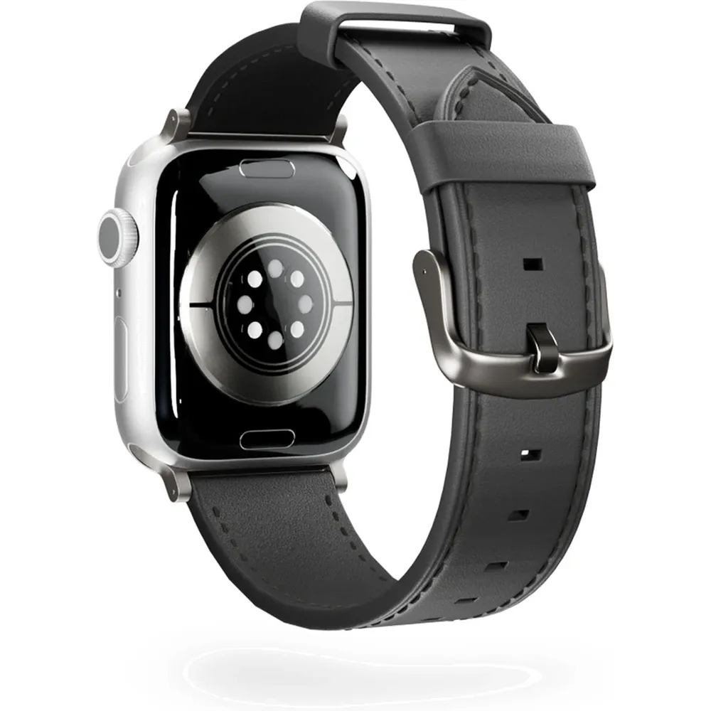 Epico Apple Watch (42/44/SE/45/46/49mm) Ægte Læder Rem - Sort