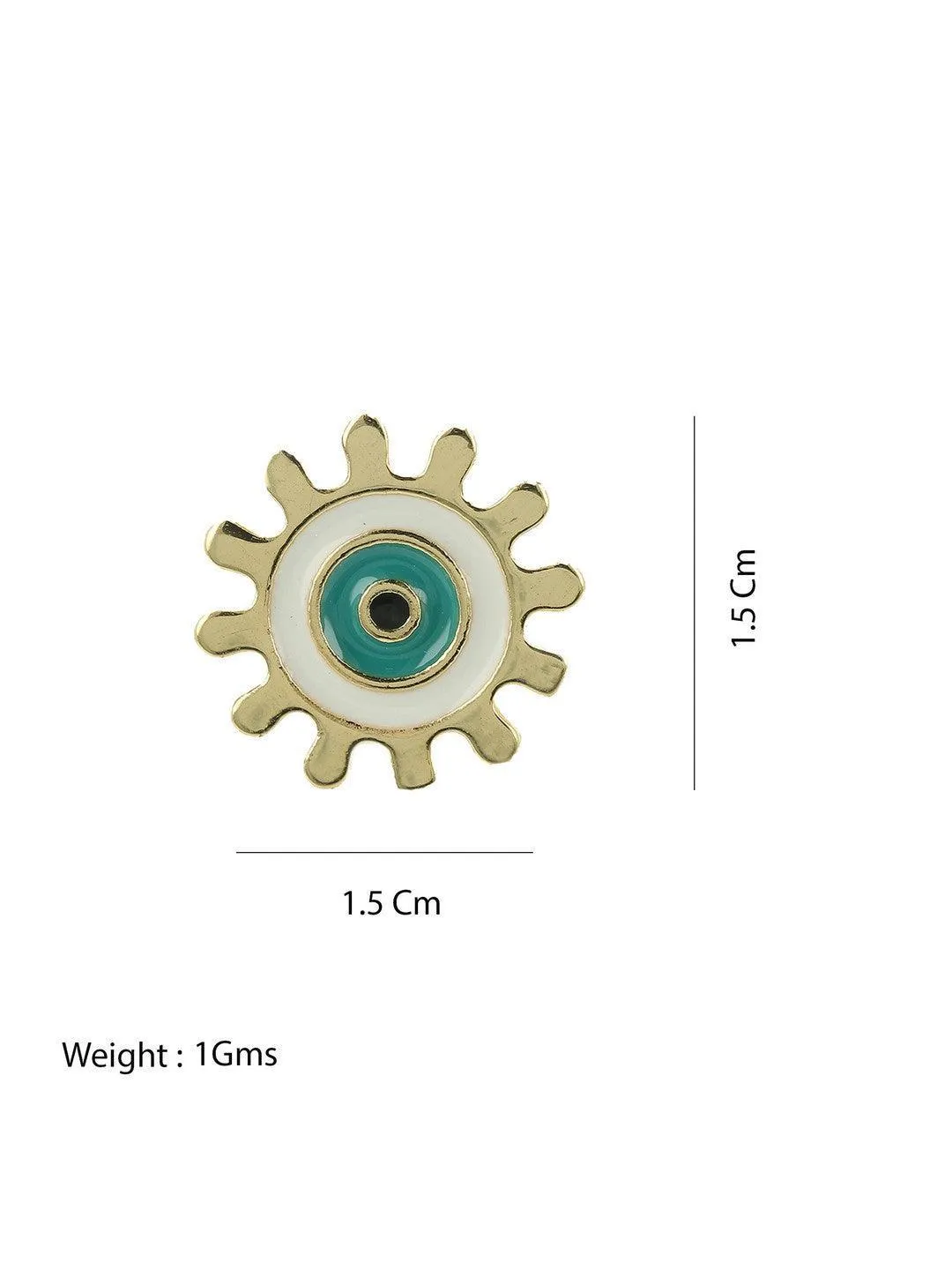 Evil Eye Round Stud Ivory