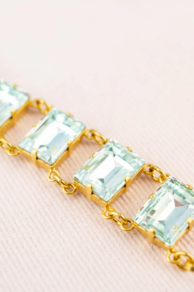 French Crystal Emerald Cut Bracelet