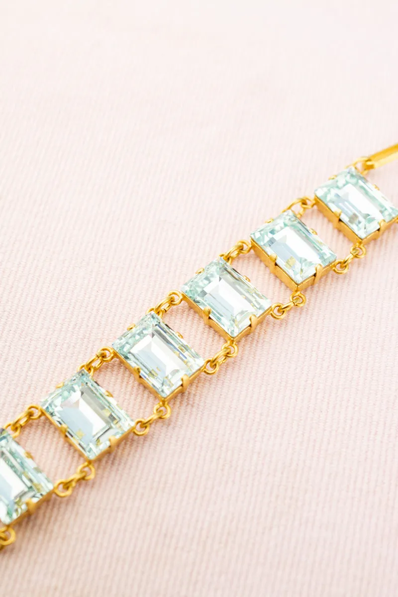 French Crystal Emerald Cut Bracelet