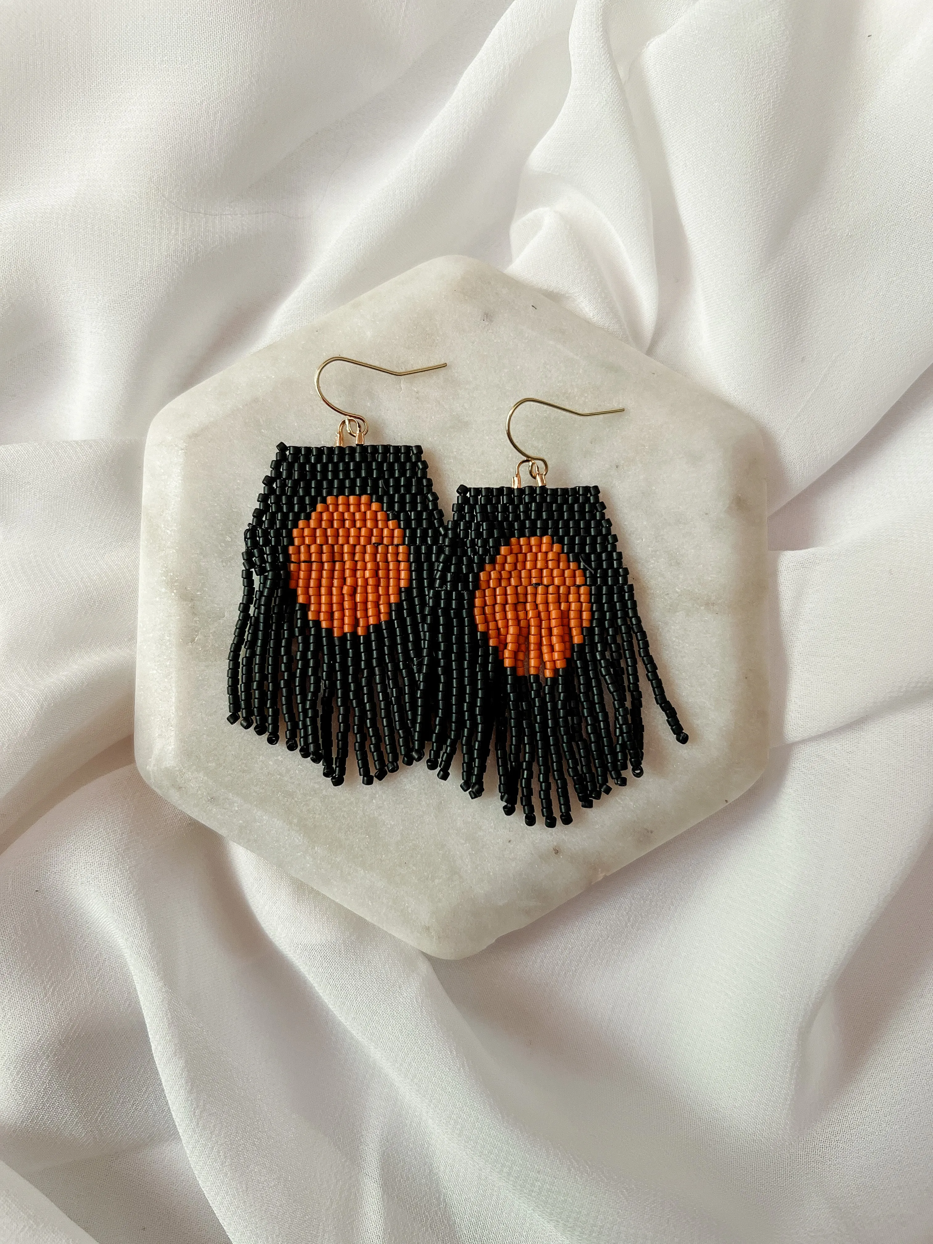 Full Moon | Beaded Earrings