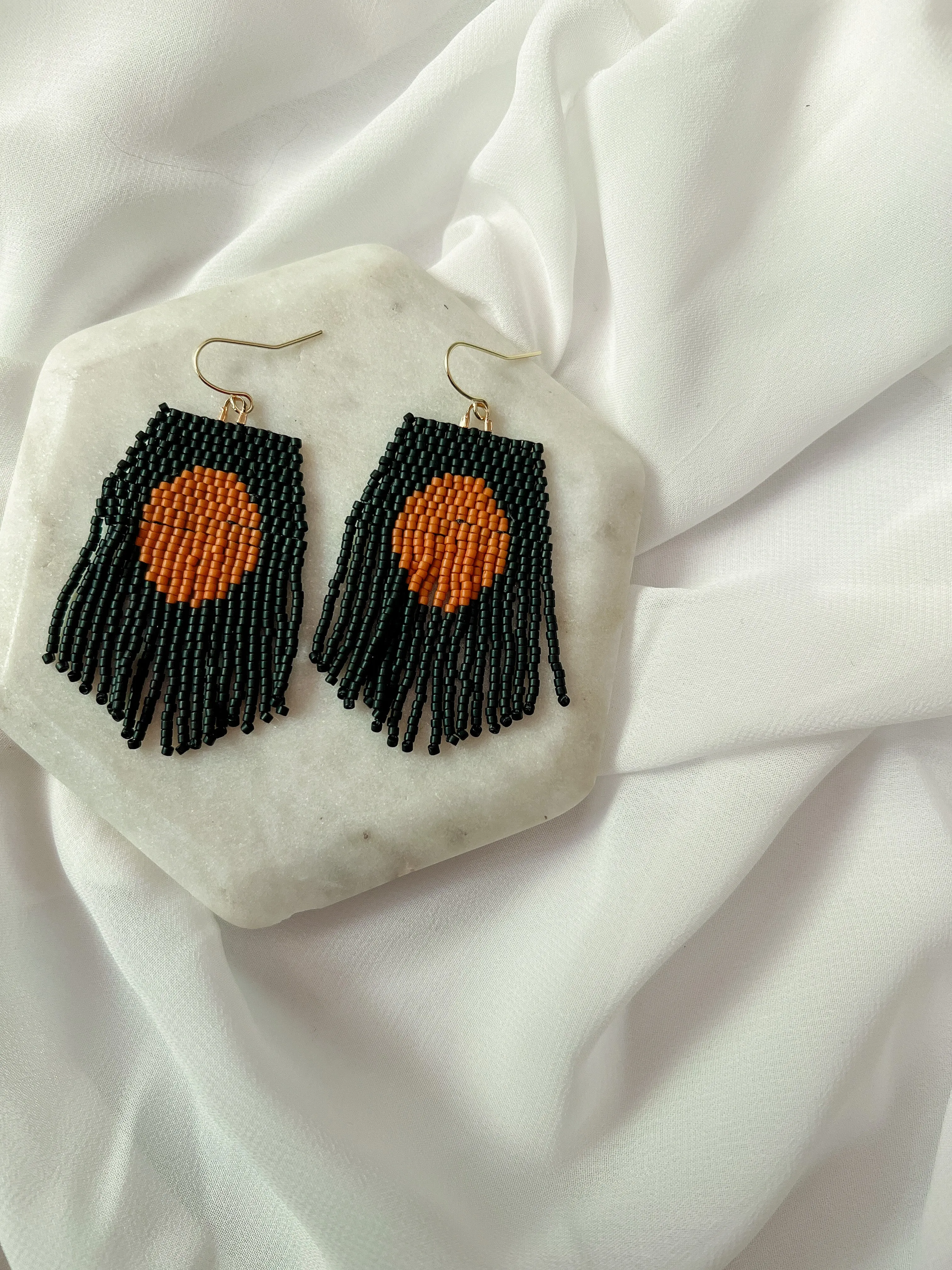 Full Moon | Beaded Earrings