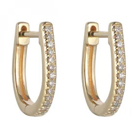 Gold Diamond Hoop Earrings