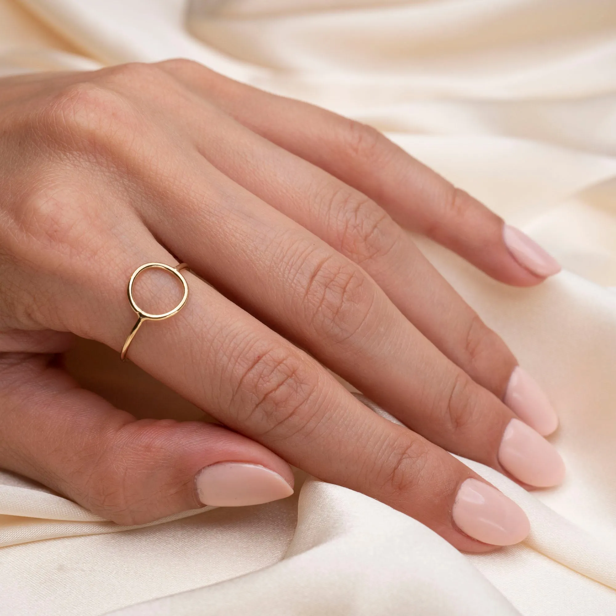 Gold Filled Full Moon Ring