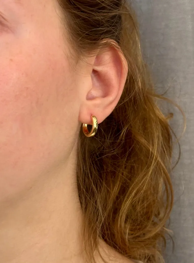 Gold Filled Latched Hoop Earrings - Small