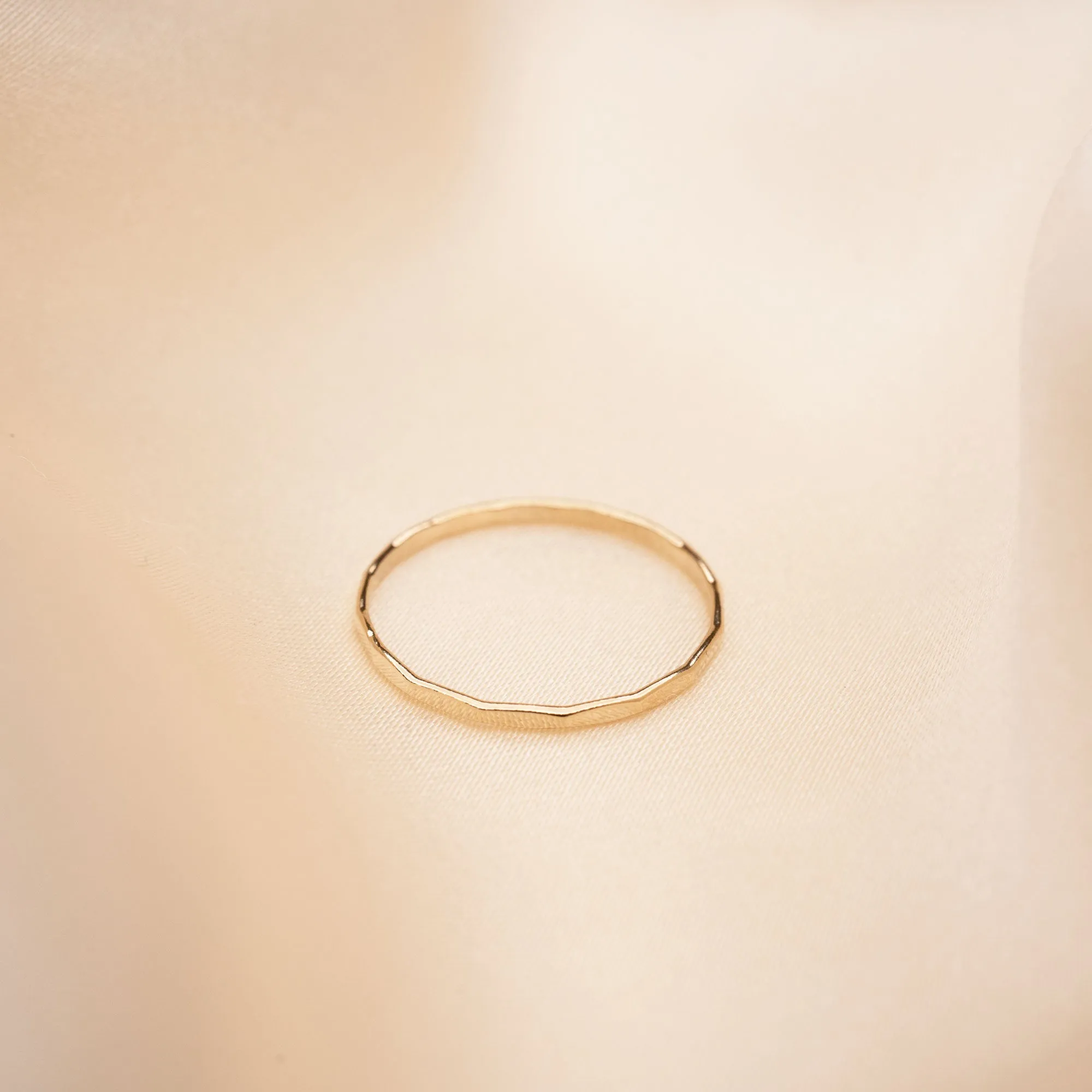 Gold Filled Textured Stackable Ring