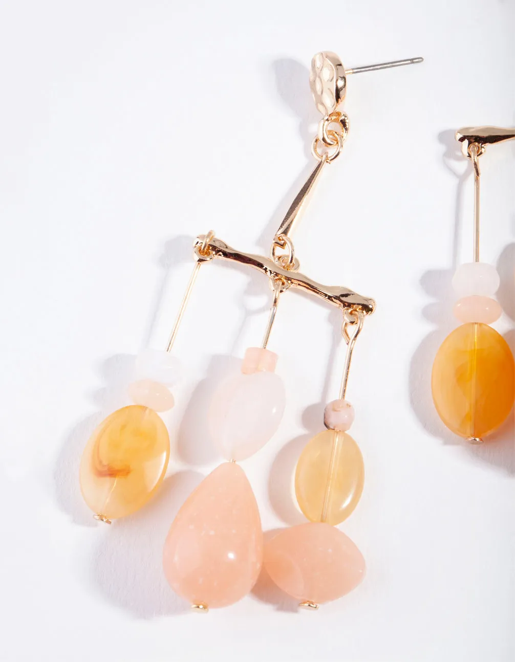 Gold Multi Mobile Drop Earring