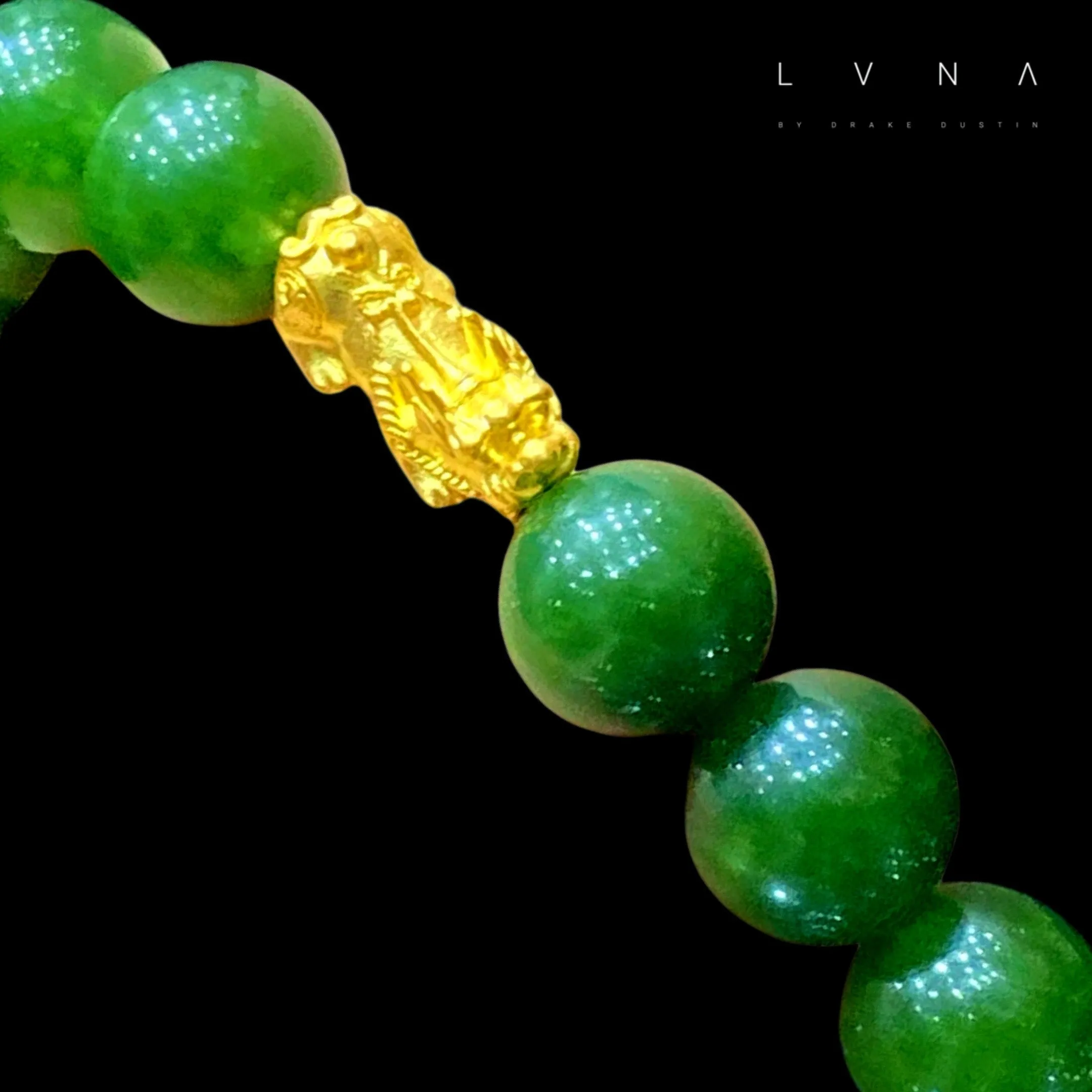 GOLD PIYAO | 24kt Lucky Piyao Emerald Gemstones Bracelet