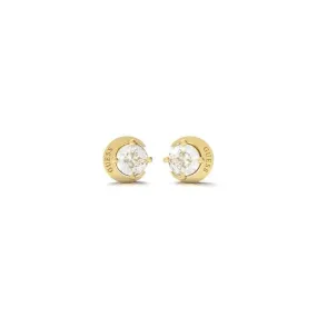 Gold Plated Moon And Star Earrings UBE01194YG