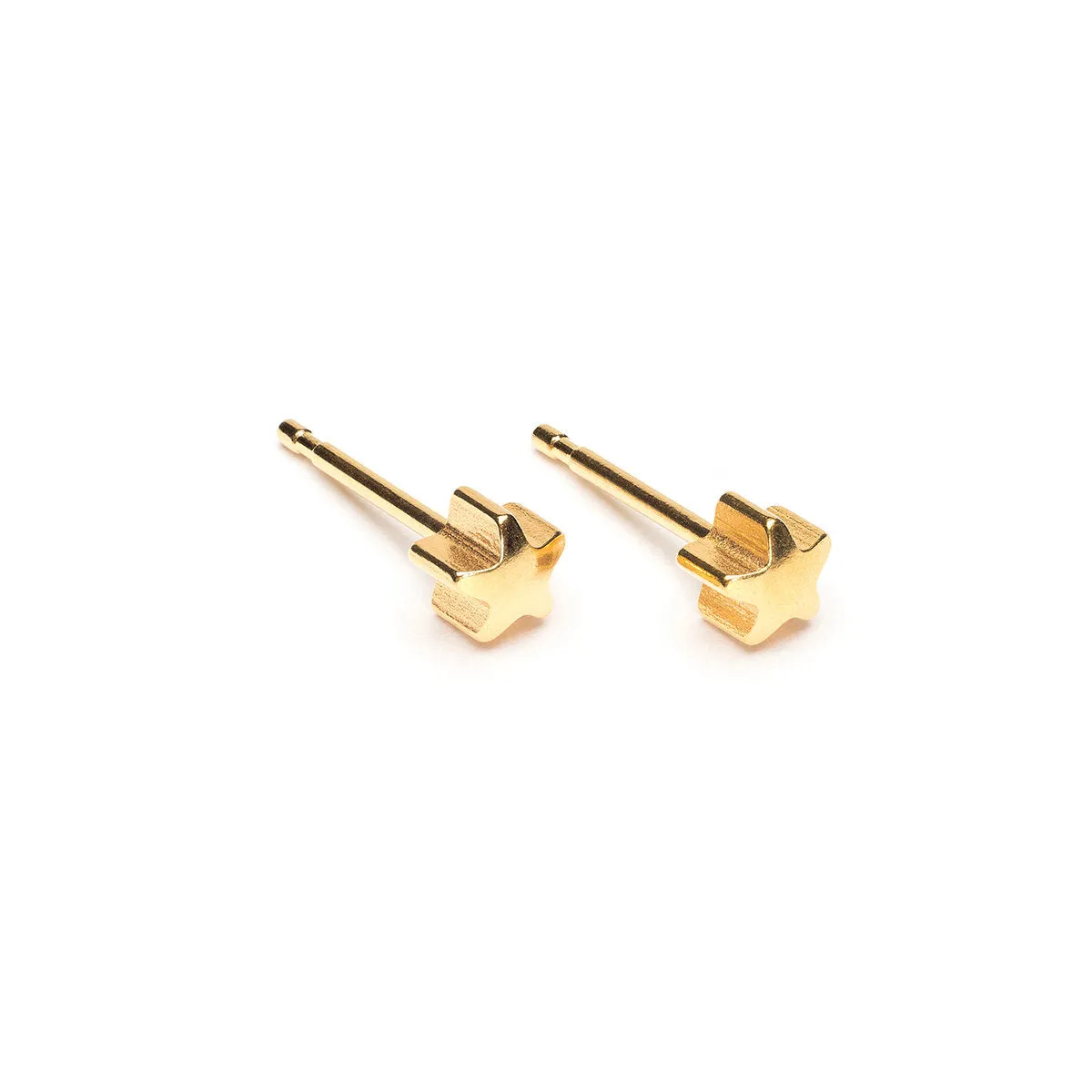 Gold Plated Star Stud Earrings