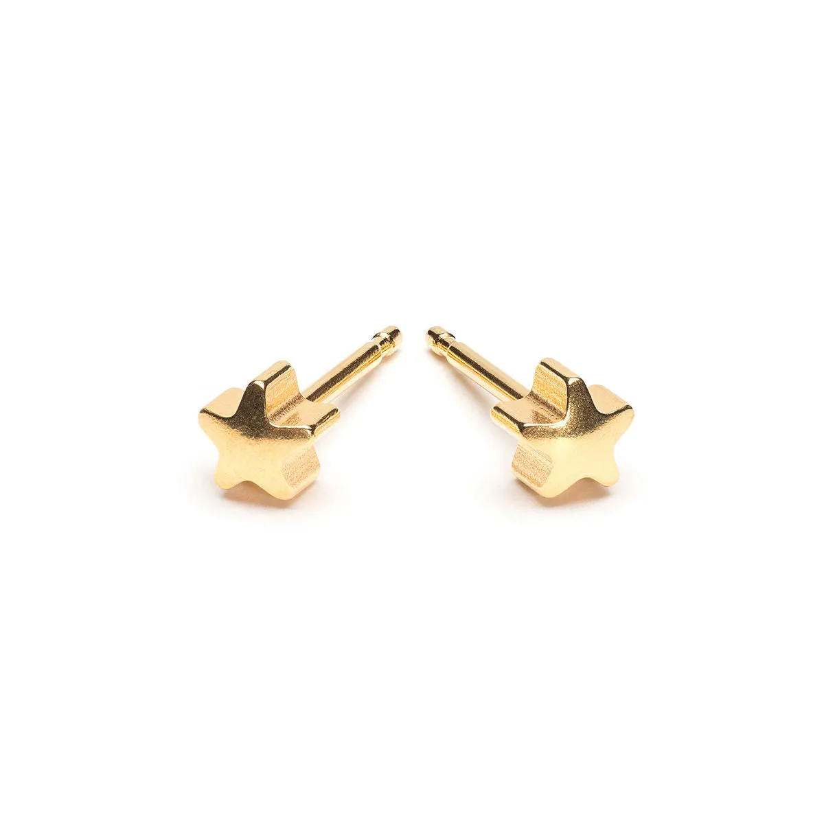 Gold Plated Star Stud Earrings