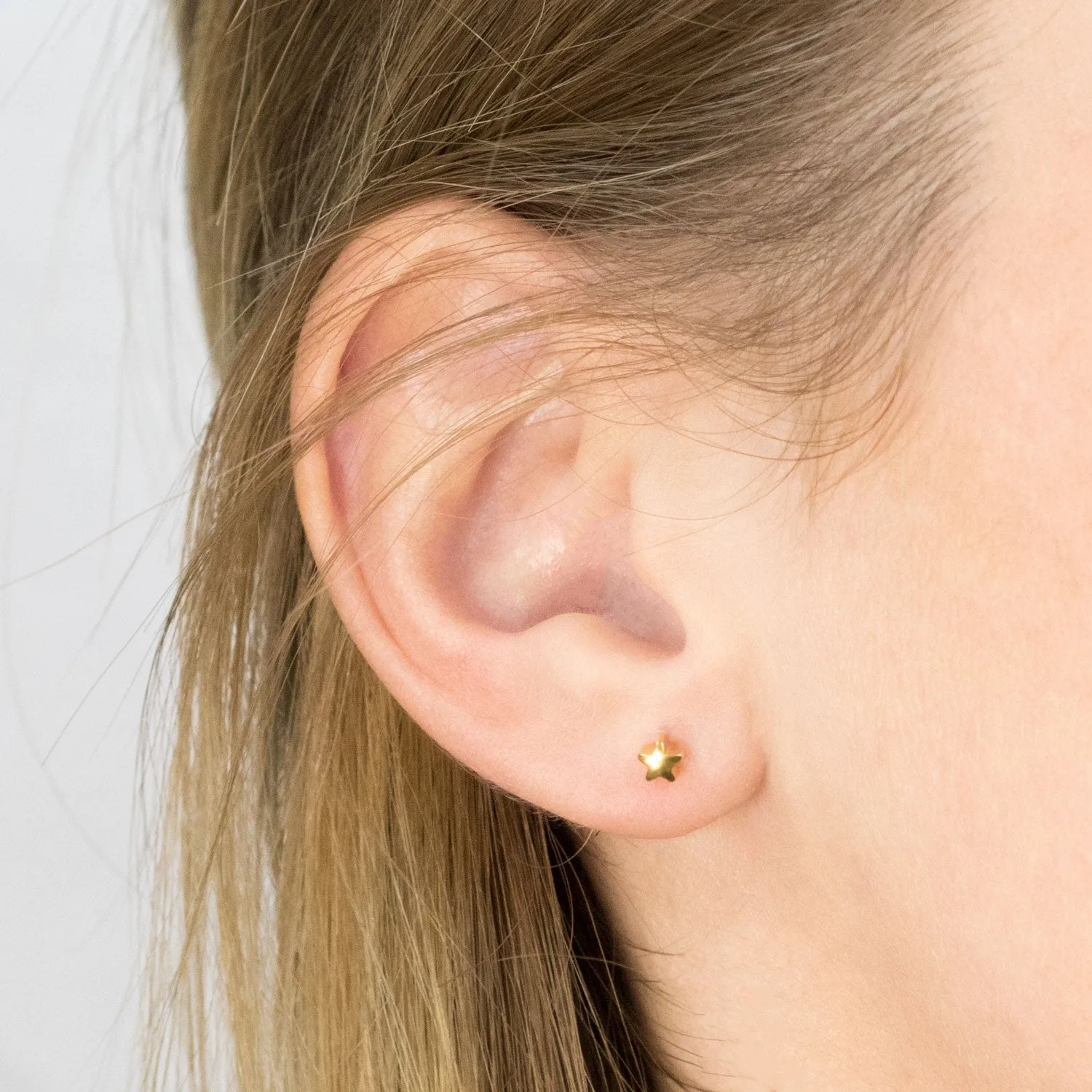 Gold Plated Star Stud Earrings