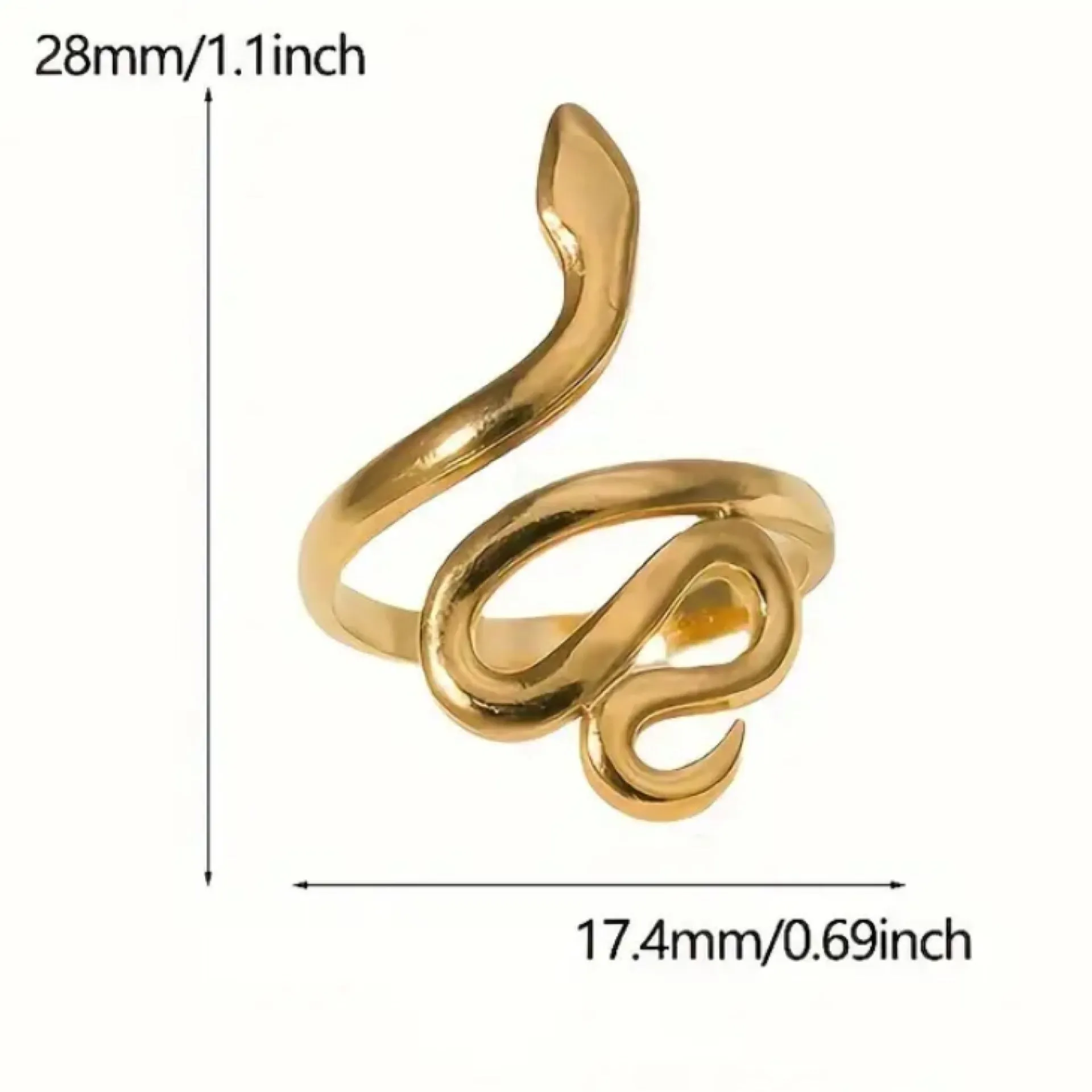 Gold Snake Wrap Ring