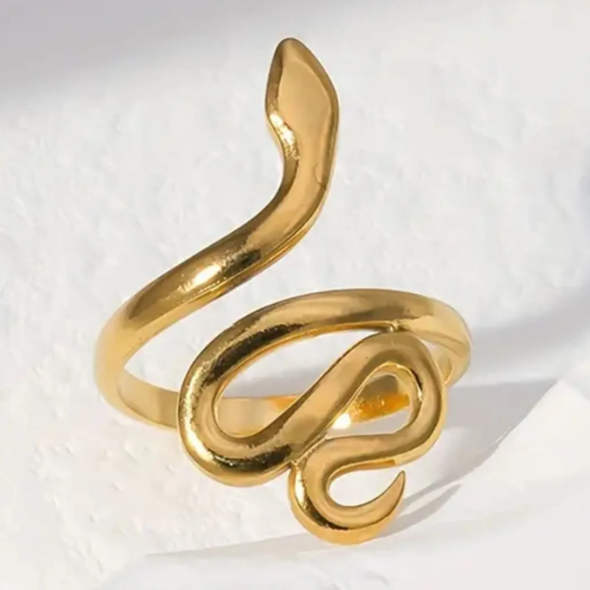 Gold Snake Wrap Ring