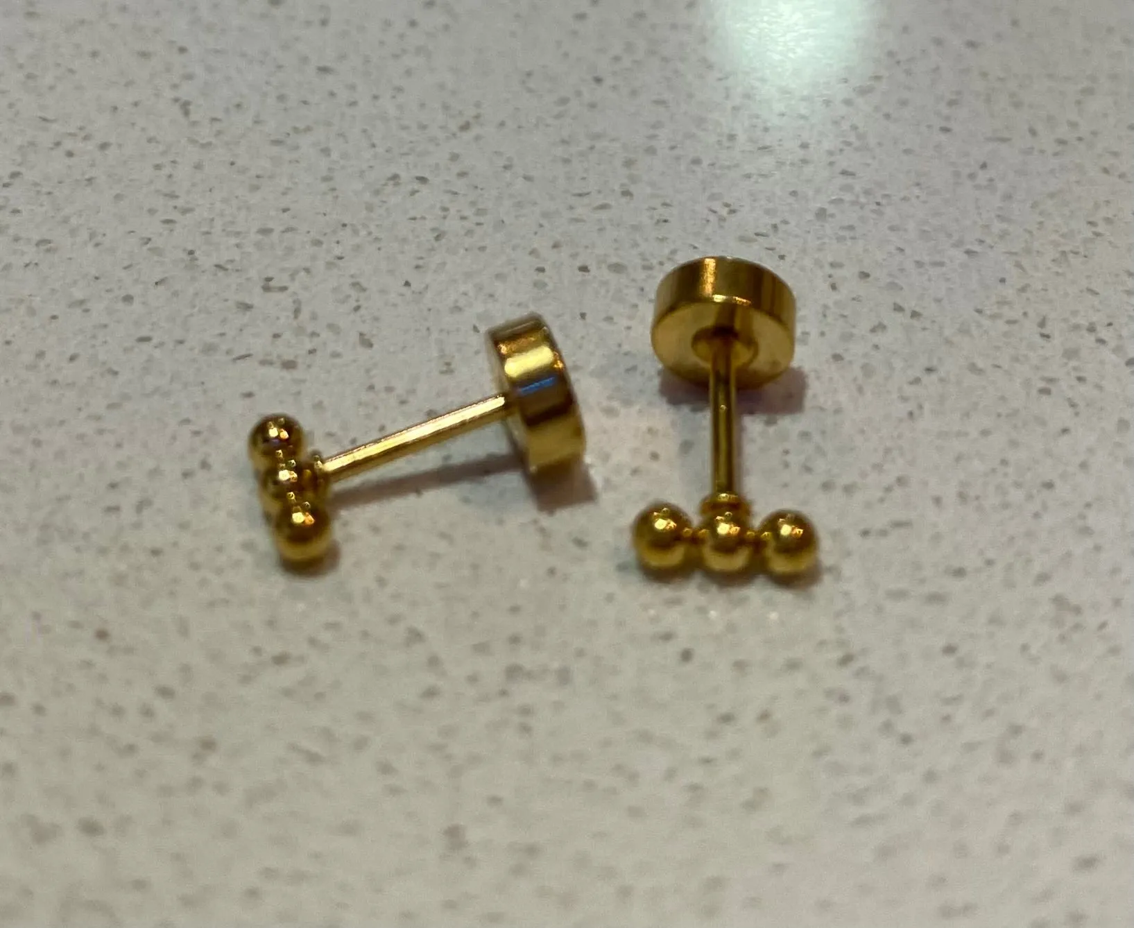 Gold Stud Earrings Screwback- Assorted