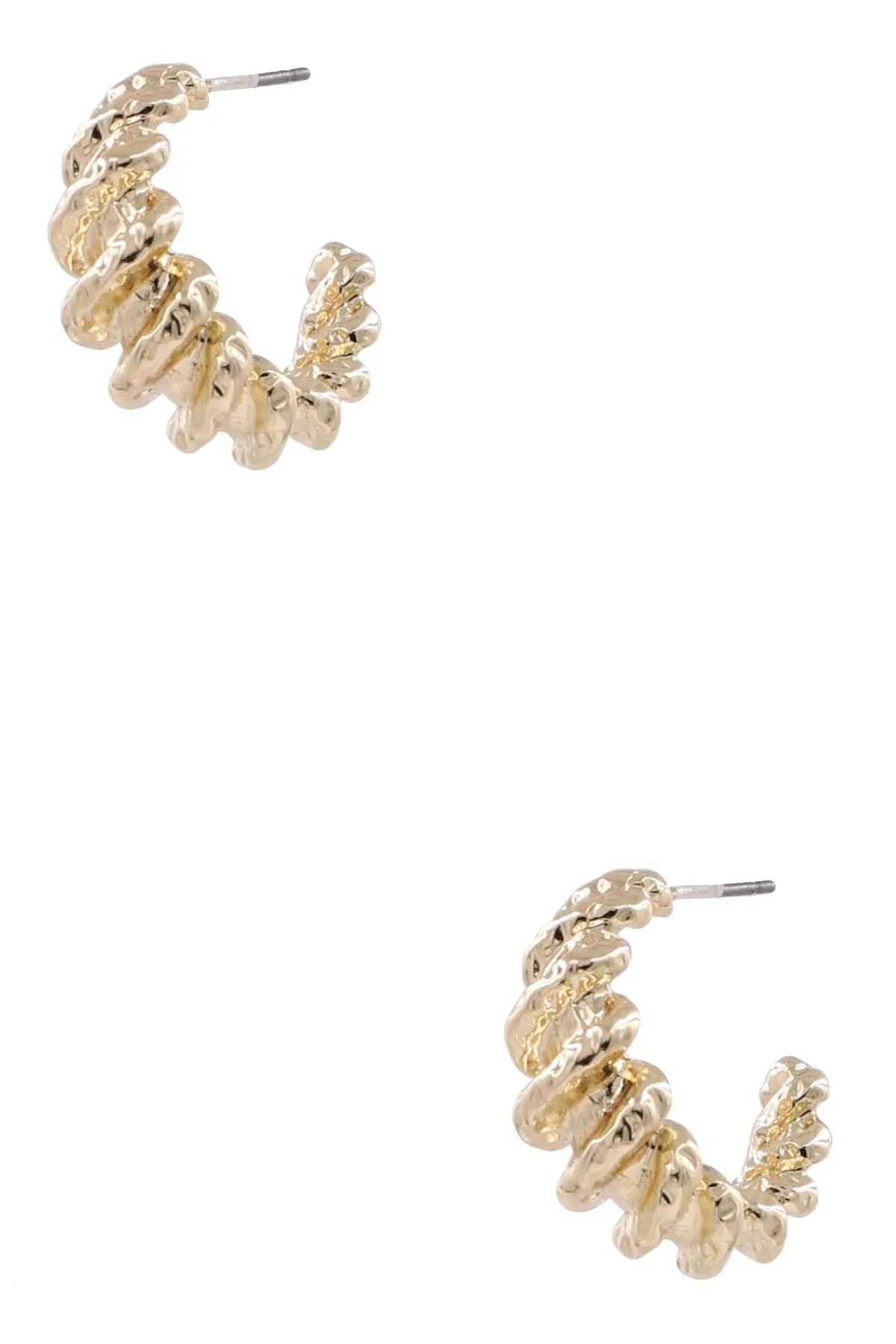 Gold Twisted Hoop Earrings