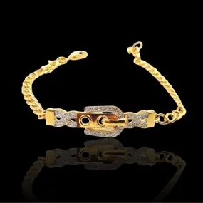 Golden Belt Deco Chain Diamond Bracelet 14kt