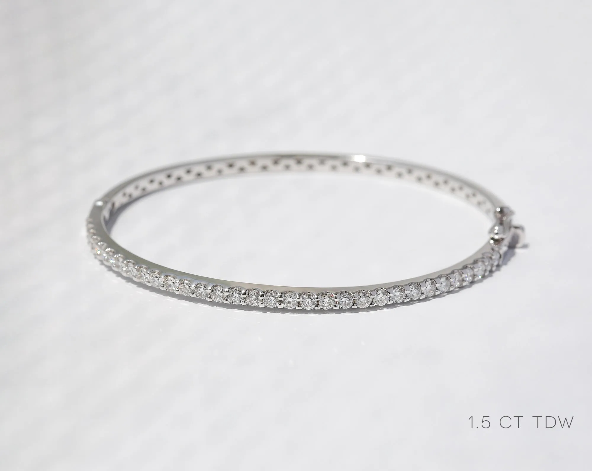 Half Eternity 7" Oval Bangles - Lab Diamonds