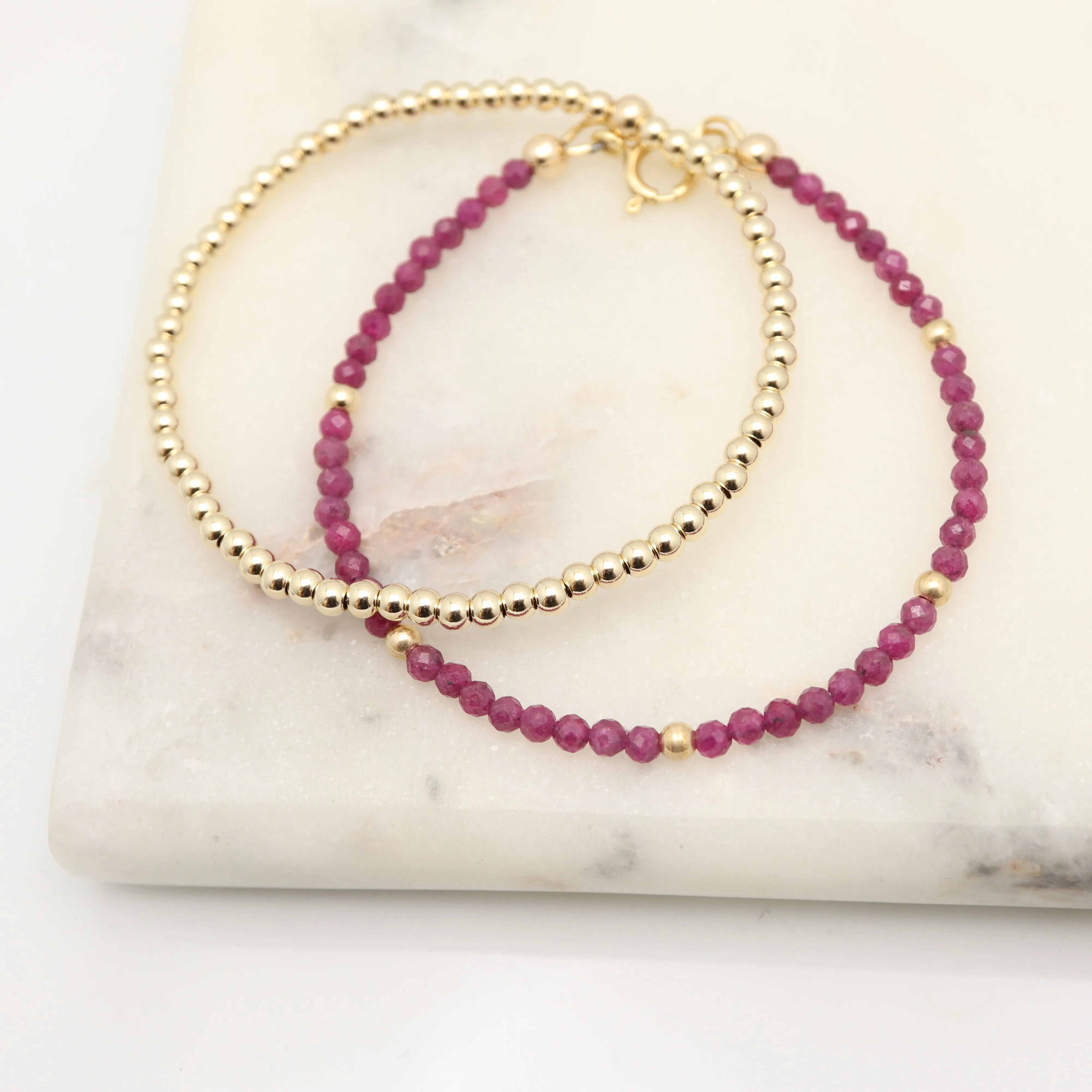 Halo Collection:  Genuine Ruby Bracelet