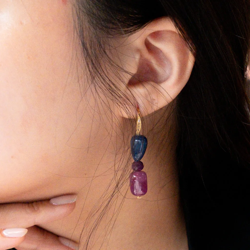 HEI - Umba Sapphire Ruby Earrings