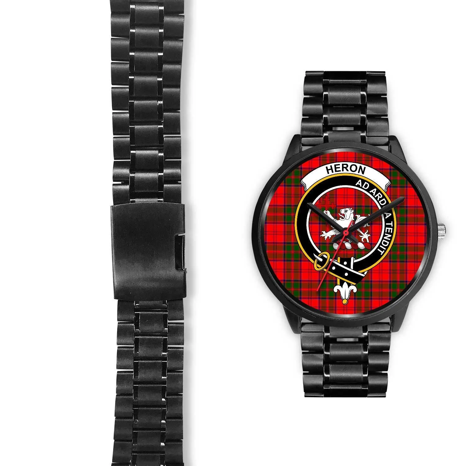 Heron Clan Badge Tartan Black Watch