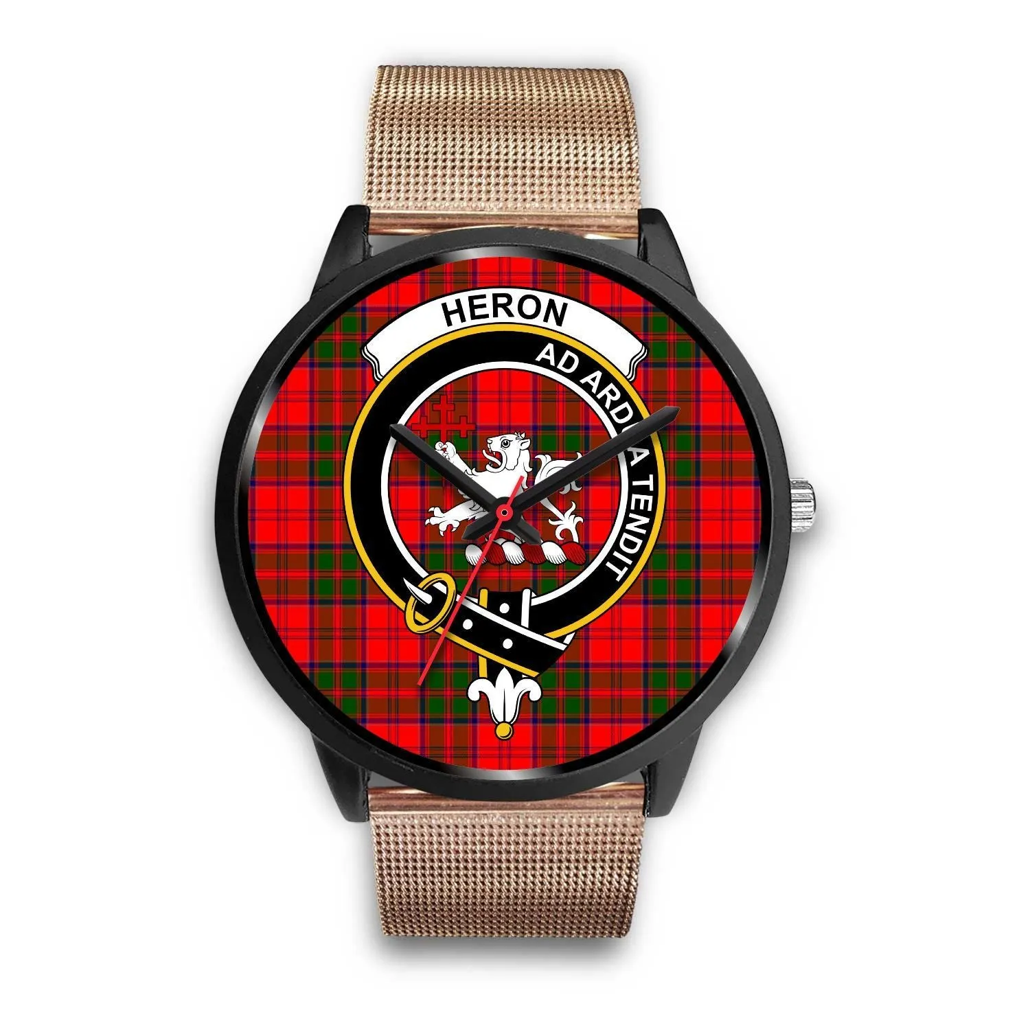 Heron Clan Badge Tartan Black Watch