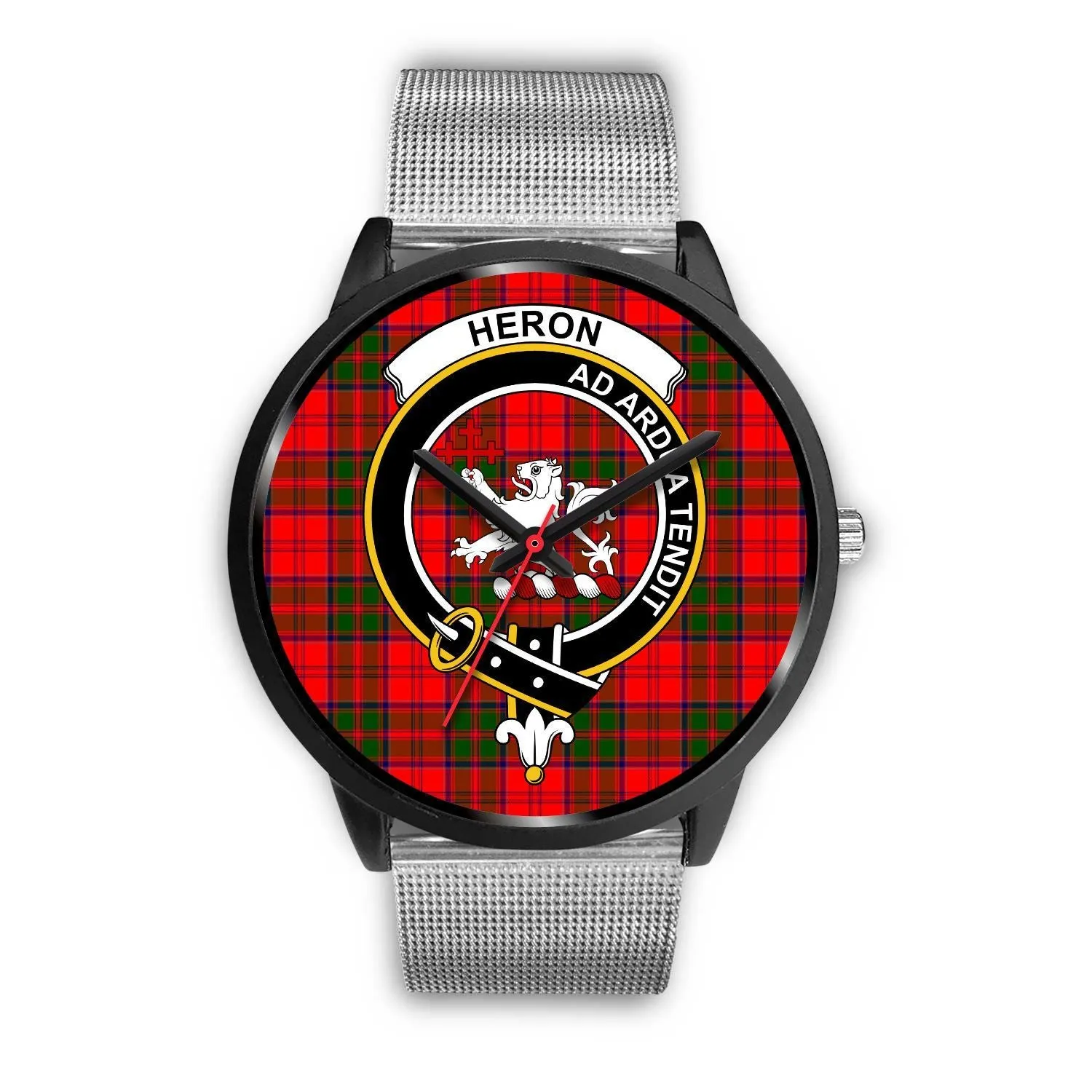 Heron Clan Badge Tartan Black Watch